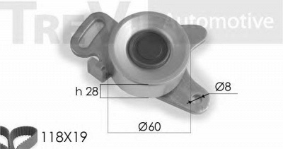 TREVI AUTOMOTIVE kd1039 -  Комплект ремня ГРМ
